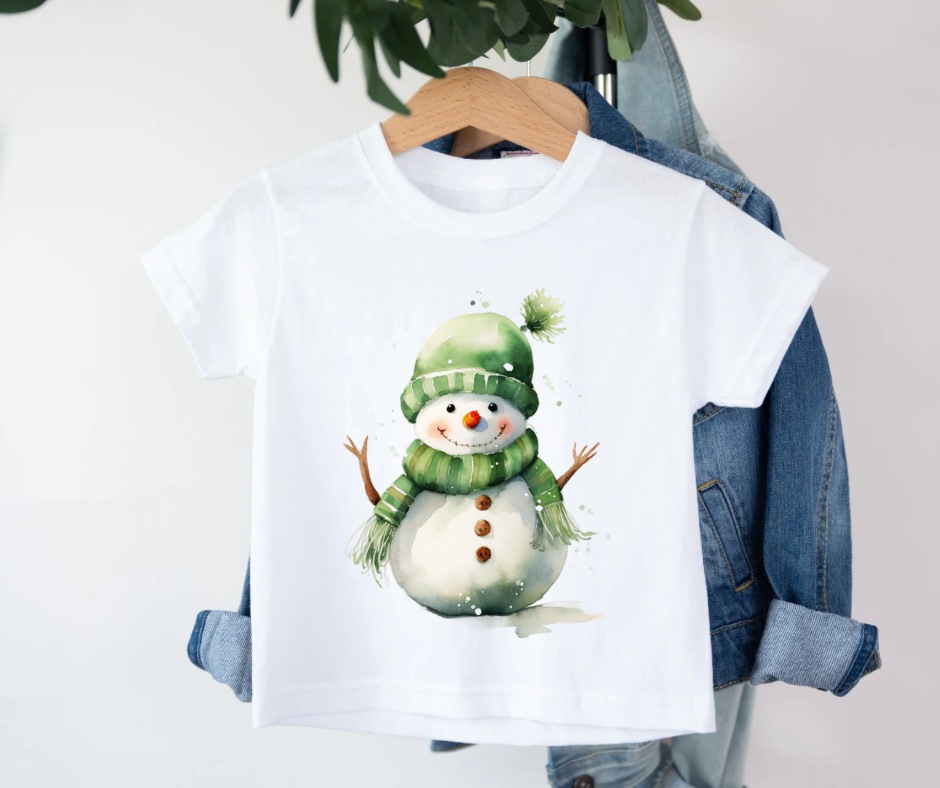 Bügelbild Weihnachten Schneemann