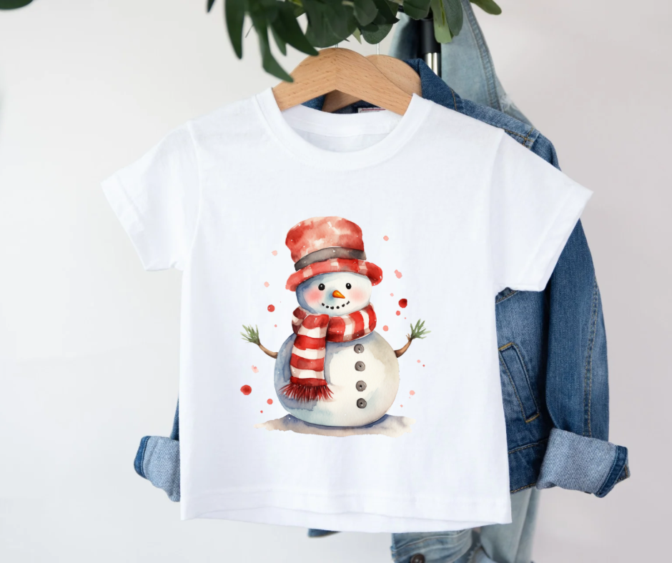Bügelbild Weihnachten Schneemann