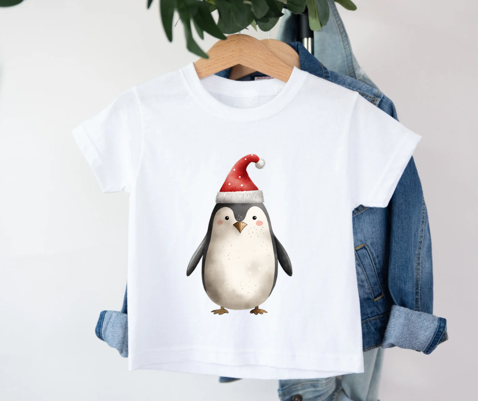 Bügelbild Weihnachten Pinguin