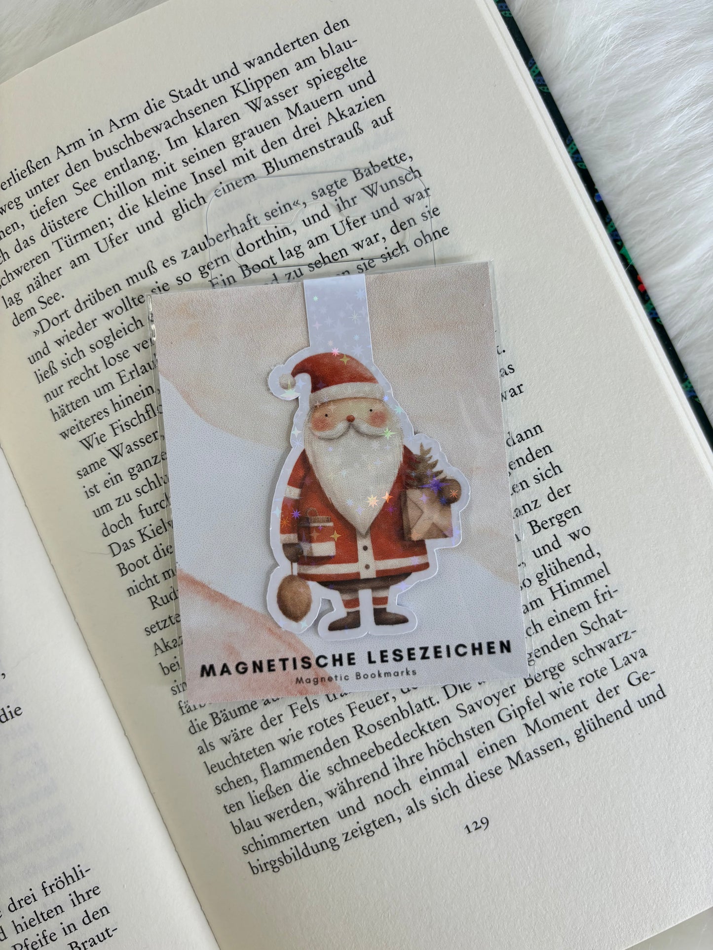 Magnetisches Lesezeichen Weihnachtsmann