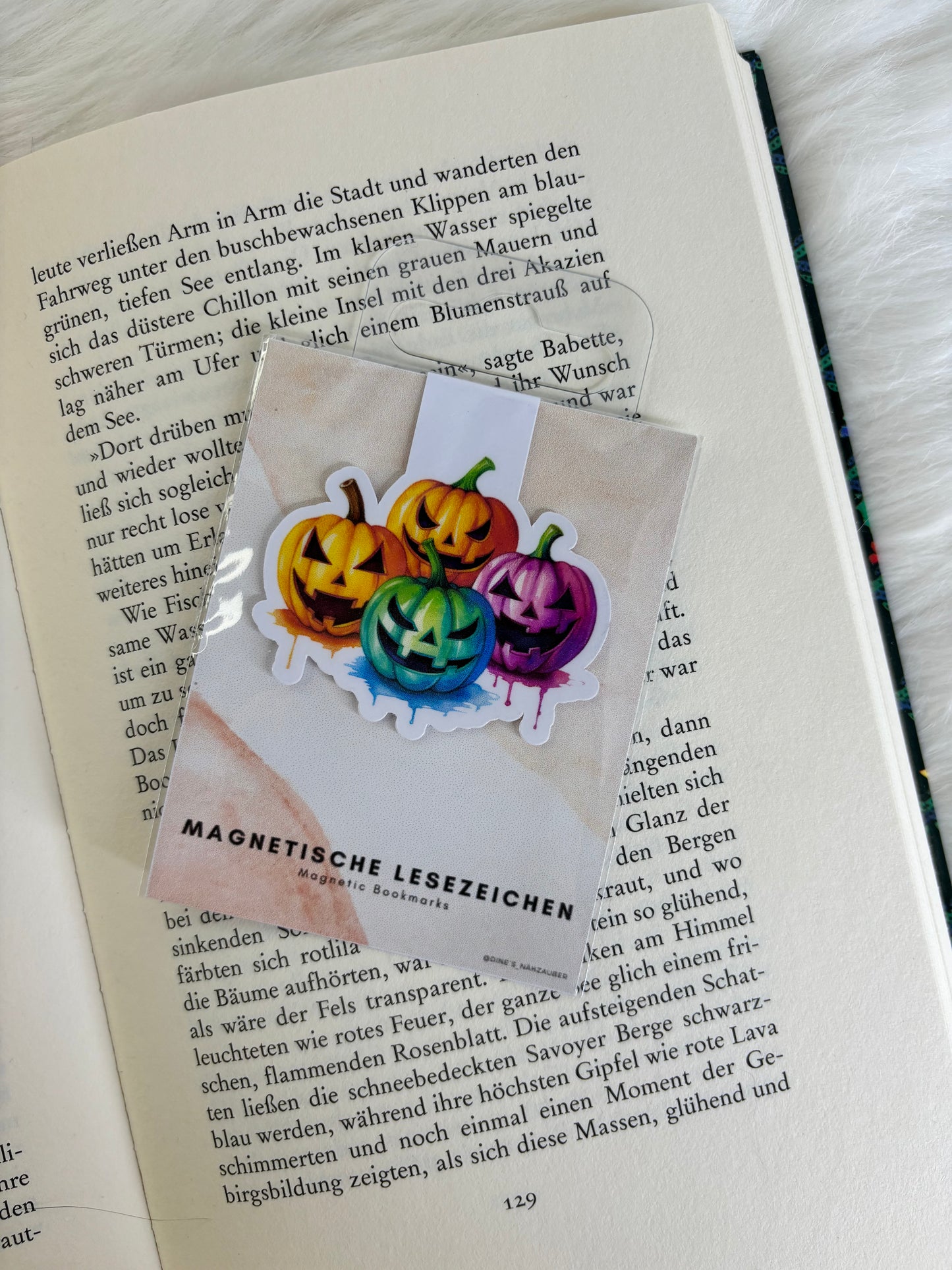 Magnetisches Lesezeichen Kürbis