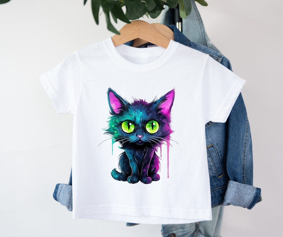 Bügelbild Halloween Katze