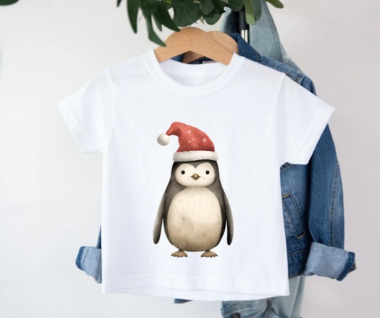 Bügelbild Weihnachten Pinguin