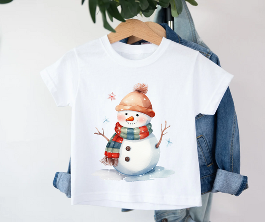 Bügelbild Weihnachten Schneemann