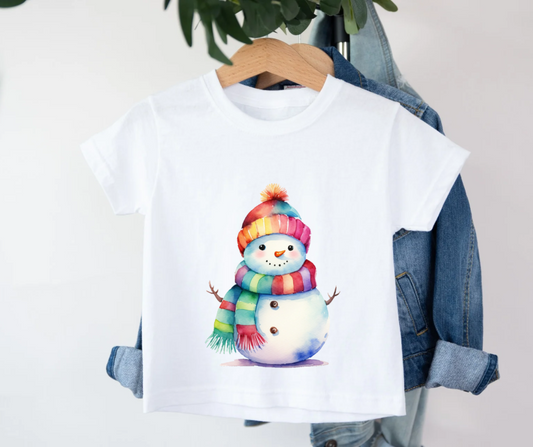 Bügelbild Weihnachten Schneemann