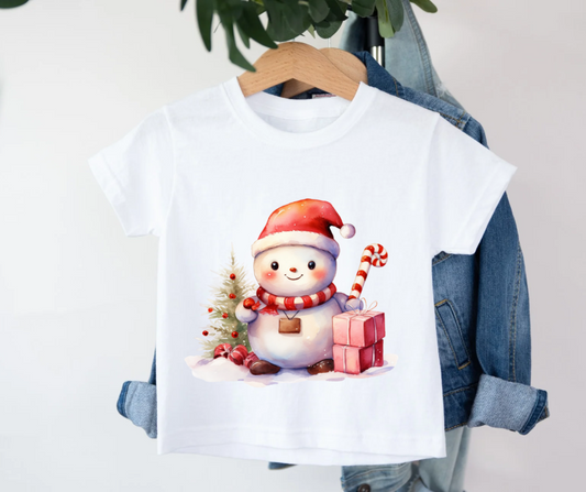 Bügelbild Weihnachten Schneemann