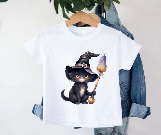 Bügelbild Halloween Katze