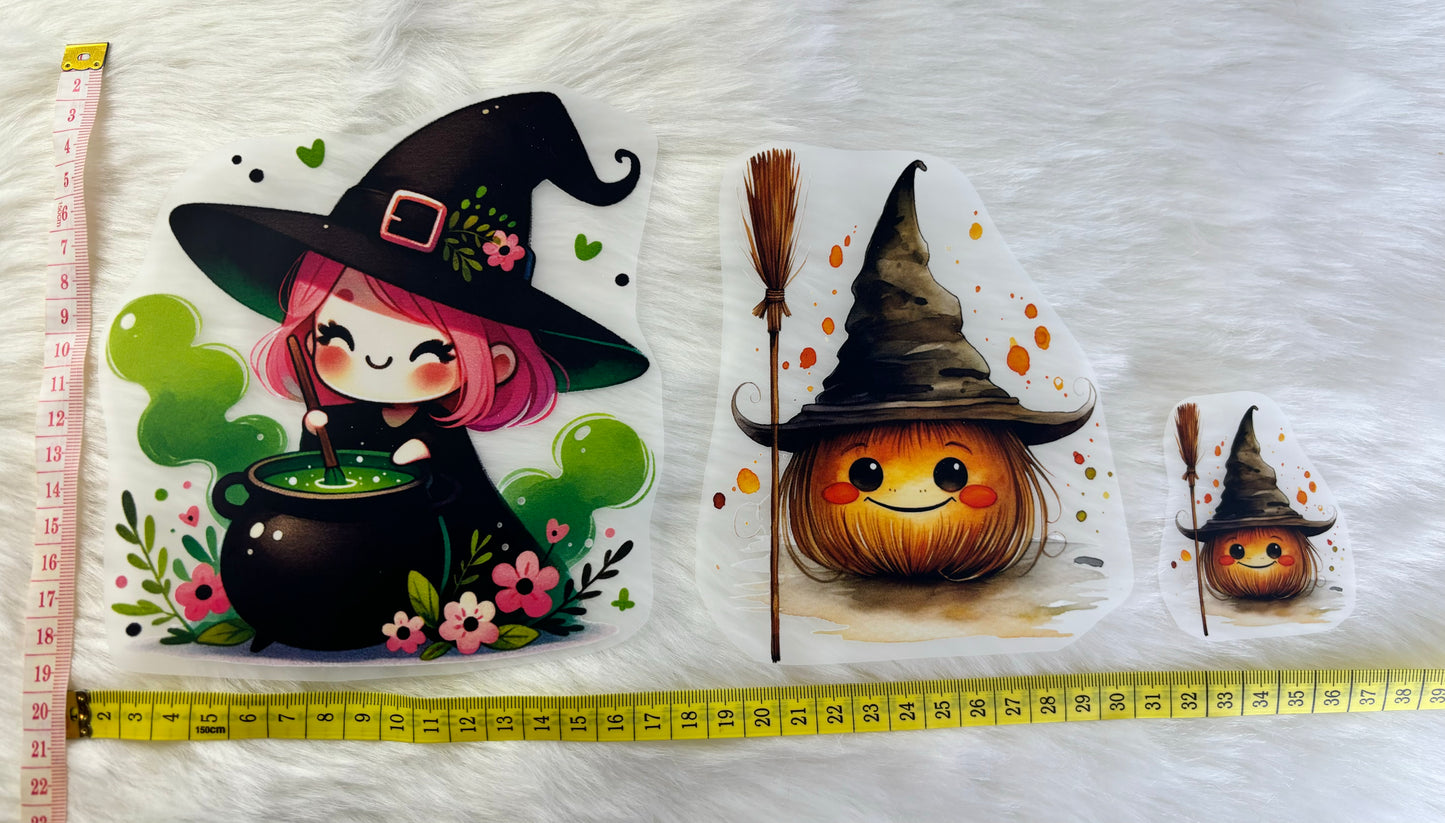 Bügelbild Halloween Besen