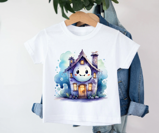 Bügelbild Halloween Geisterhaus