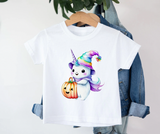 Bügelbild Halloween Einhorn Geist