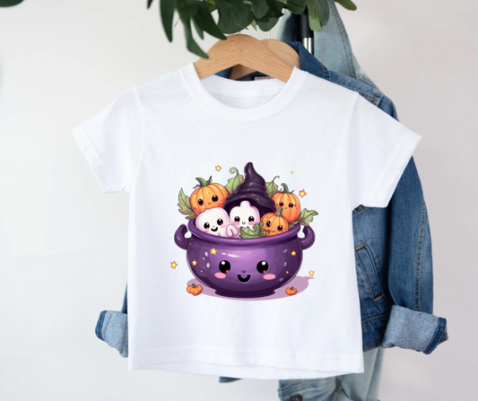Bügelbild Halloween Kessel