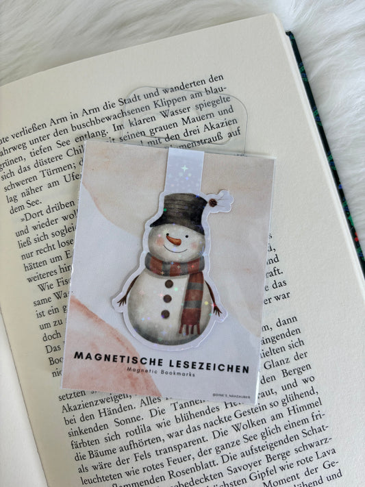 Magnetisches Lesezeichen Schneemann