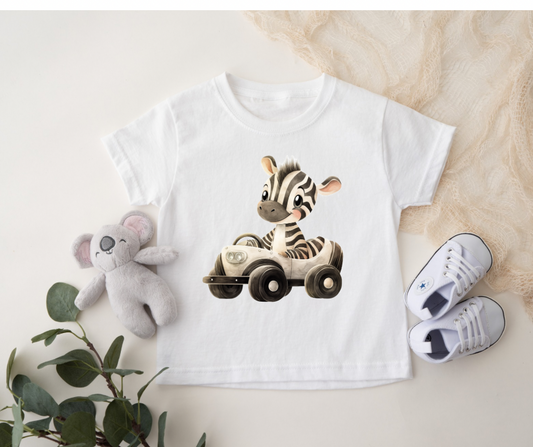 Bügelbild Auto Zebra